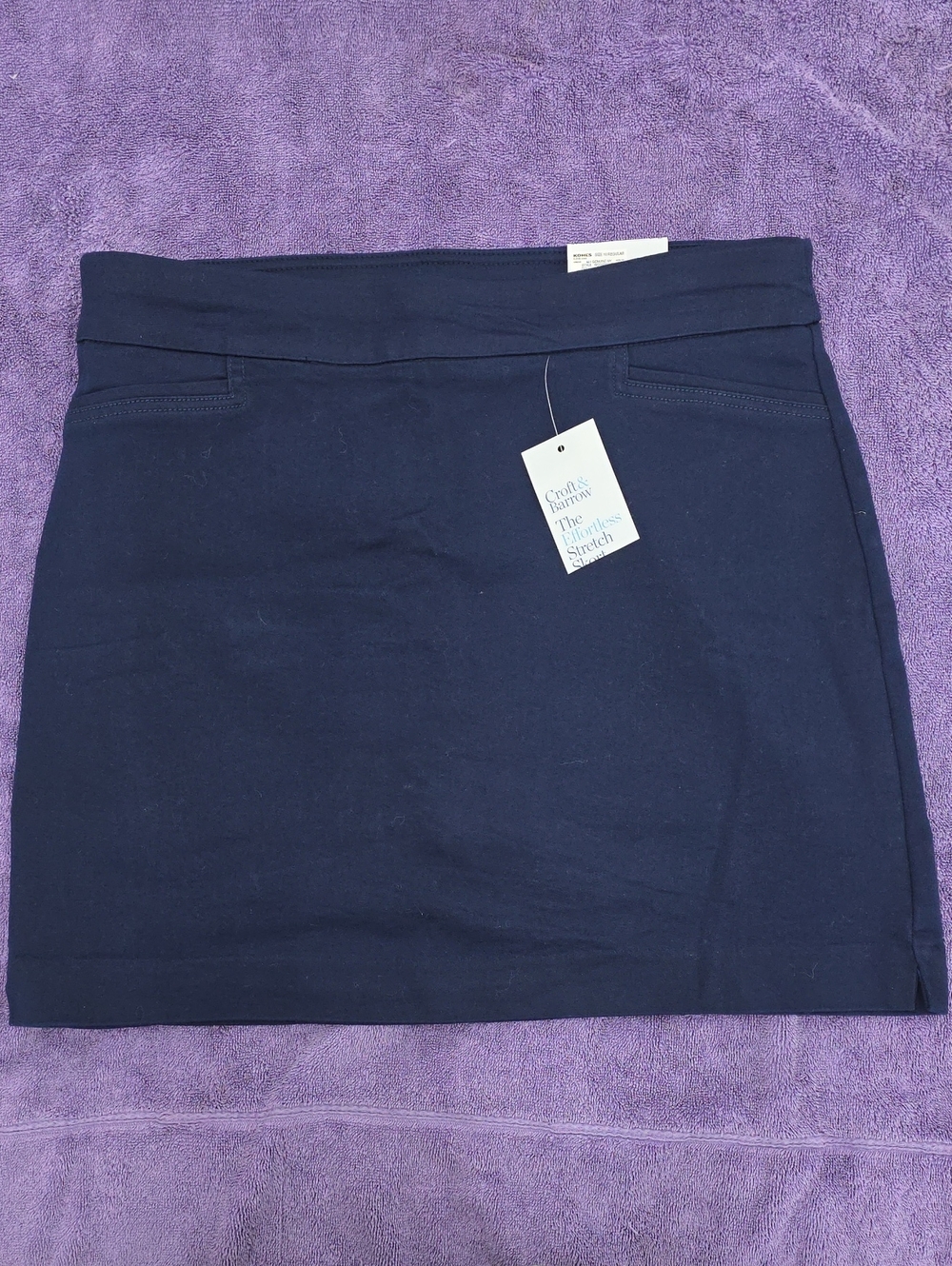 NWT Croft &  Barrow Navy Pull-Up Skort